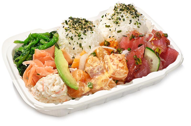 Poke Box with Avocado, rice and ahi